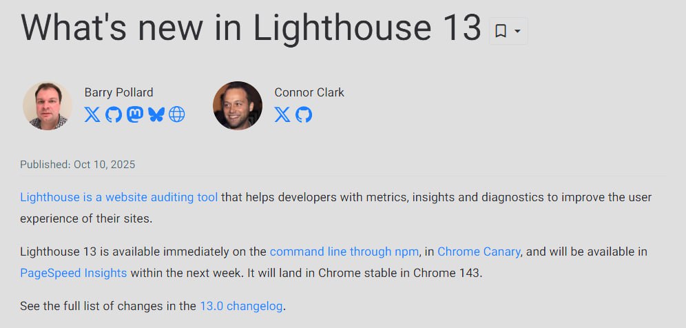 تغییر پارادایم گوگل Lighthouse 13 برای سئوکارها
