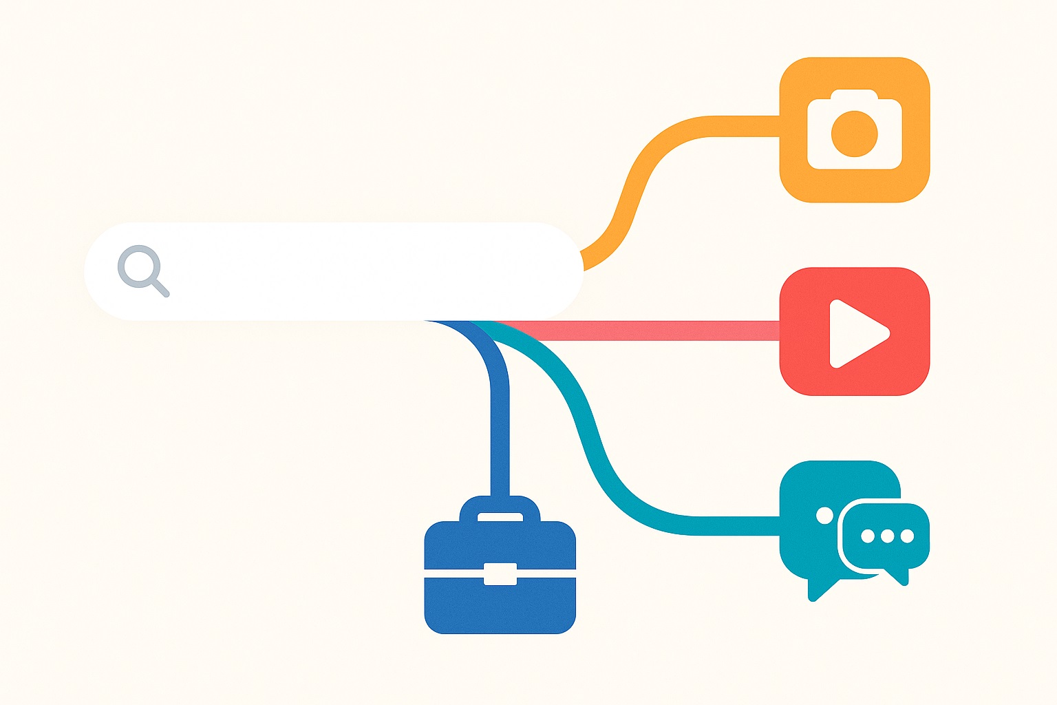 تغییر رفتار کاربران و تقسیم سرچ بین پلتفرم‌ها