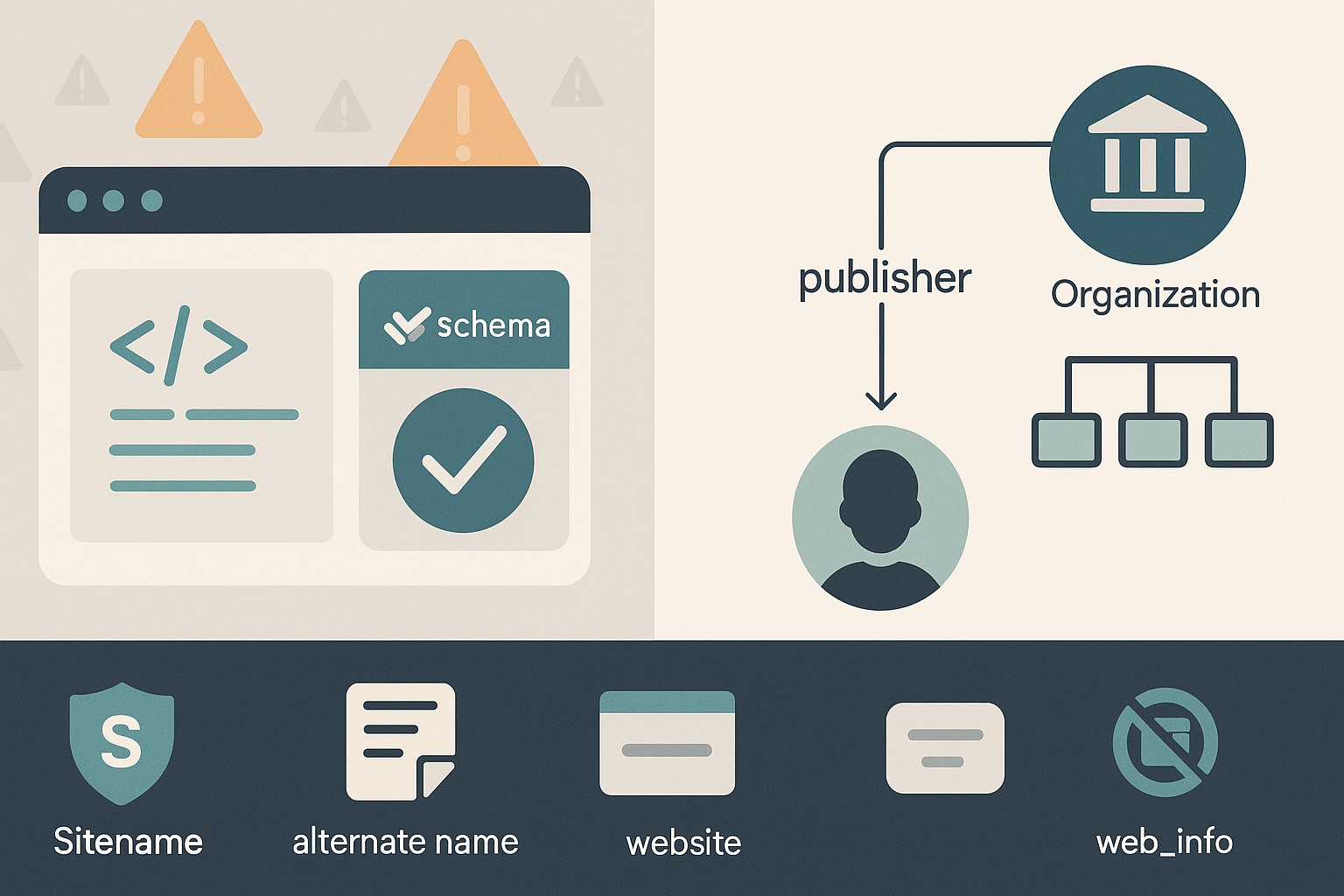 راهنمای جامع اسکیما (Schema.org) برای رفع مشکل Google Sitename و مدیریت خطاهای پرتکرار