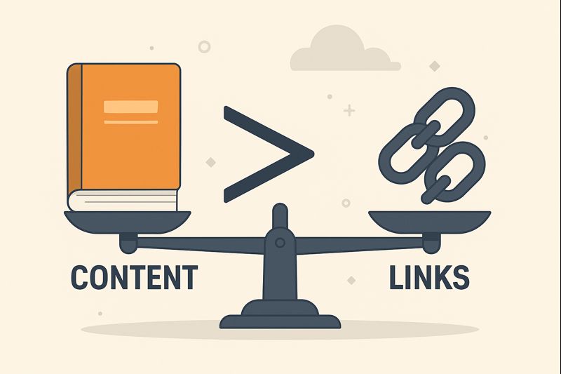 افسانه لینک‌محوری در سئو: لینک بیشتر از محتوا مهم‌تر است