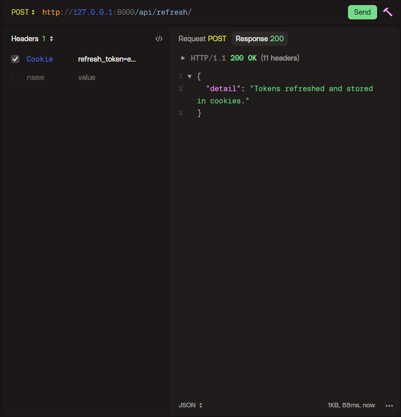 درخواست رفرش توکن