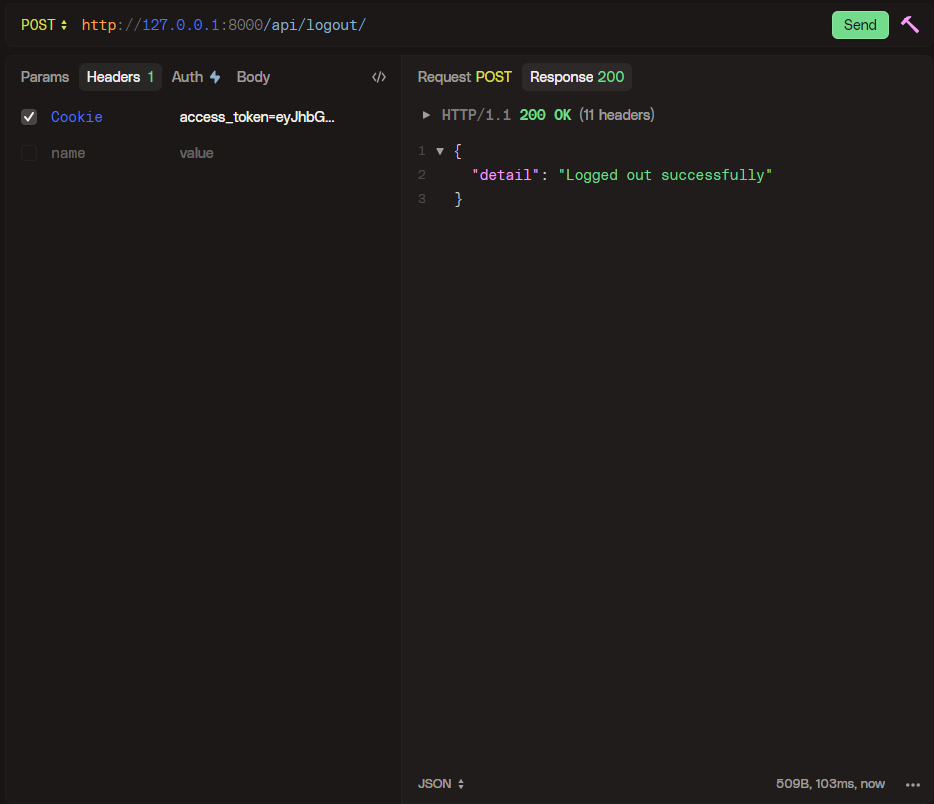 درخواست لاگ اوت