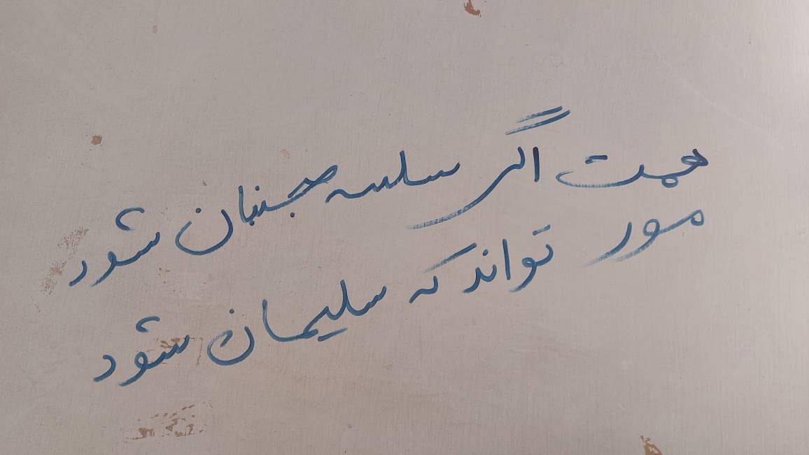 این یک بیت شعر رو وقتی در اوج خستگی میخوندم انگار یه جون بهم اضافه میشد:)