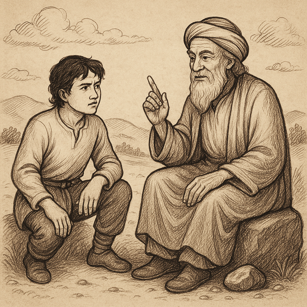 «سنگ کوچک و مرد دانا»