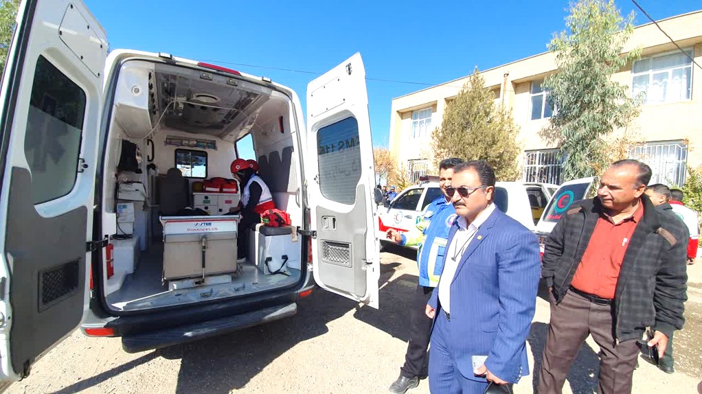 شهر بافت مرکز بهداشت بافت مانور زلزله فرمانداری بافت