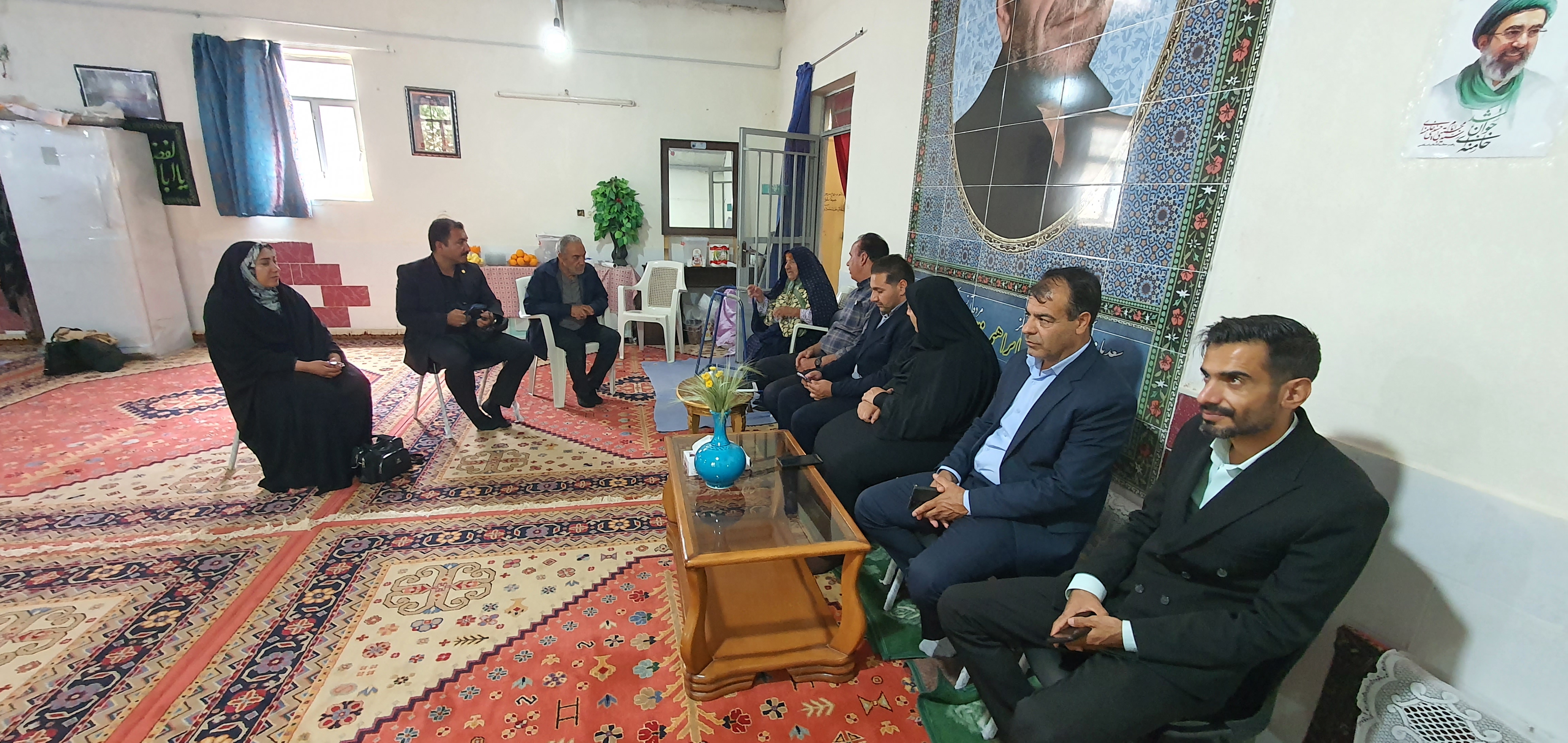 حضور در منزل مرحوم حاج ابراهیم نقوی، خیر سلامت روستای گوغر