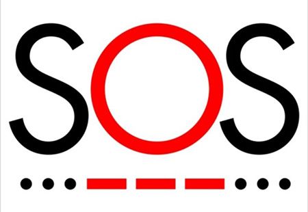 عبارت SOS در زبان مورس