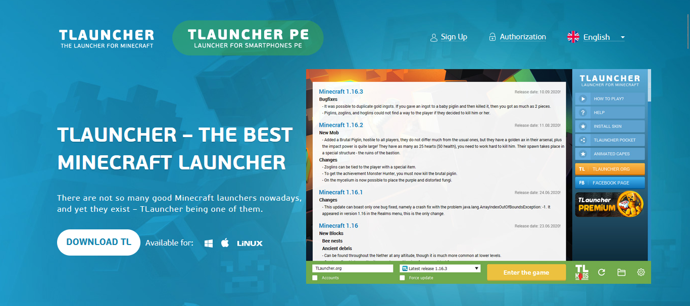 وبسایت رسمی Tlauncher