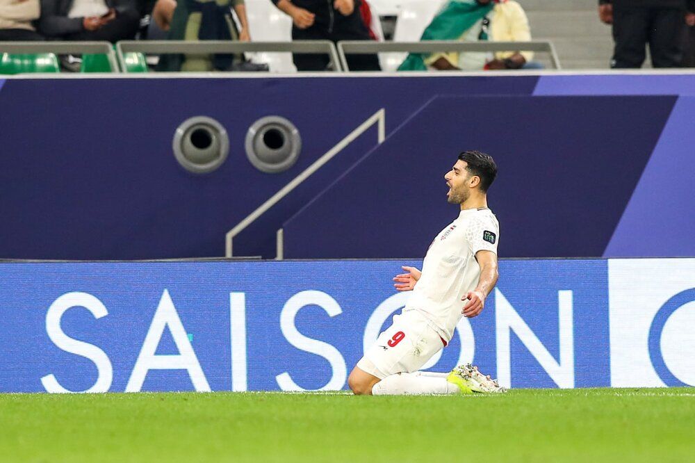 مهدی طارمی پس از گلزنی به ازبکستان