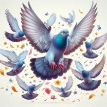 بهترین زمان غذا دادن به کبوتر پرشی