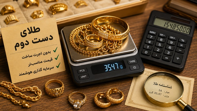 راهنمای جامع محاسبه قیمت طلای دست دوم + نکات مهم قبل فروش
