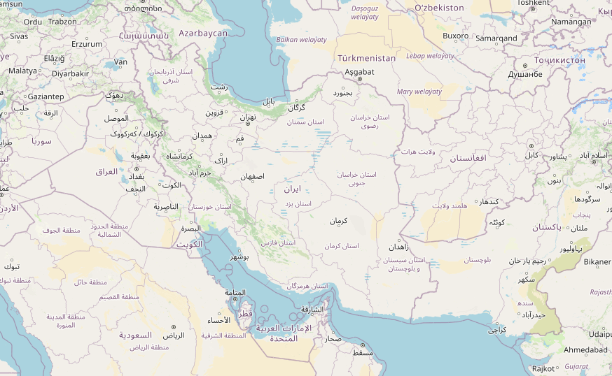 ایران در Open Street Map