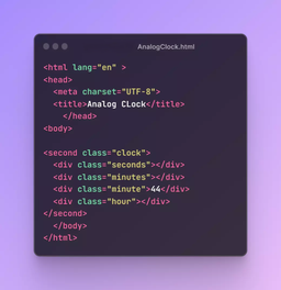 ساخت ساعت آنالوگ Html + Css + Js