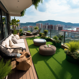 انواع چمن مصنوعی برای بالکن (تراس) چیه؟