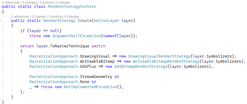 تصمیمگیری روش رندرینگ در کلاس Context با توجه به تنظیمات لایه (ToRasterTechnique)