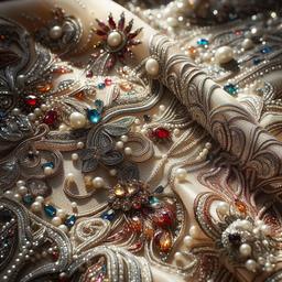 جواهردوزی بر روی مانتو