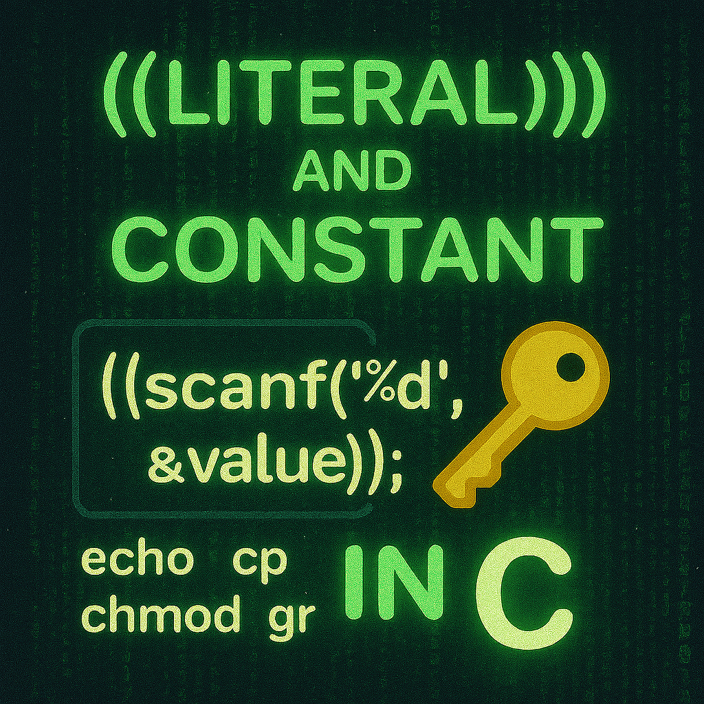 بررسی Literal و Constant در زبان C