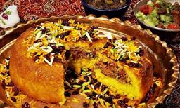 طرز تهیه ته چین گوشت زعفرانی :