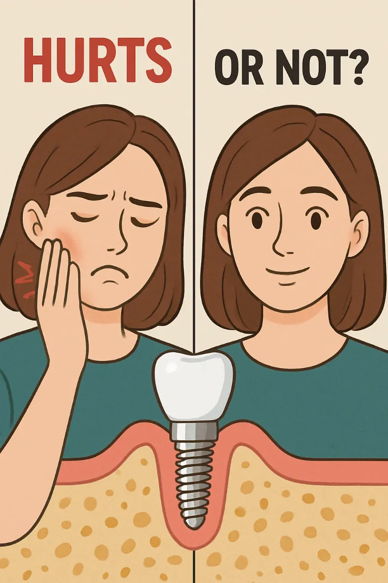 همه چیز درباره درد ایمپلنت دندان + پادکست