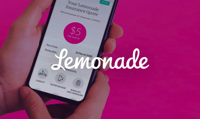 Lemonade : بیمه در 90 ثانیه، دریافت خسارت در 3 دقیقه