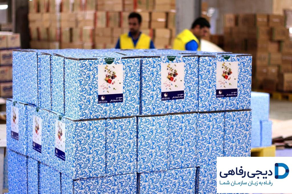 خط بسته بندی سبد ارزاق رفاهی باکس