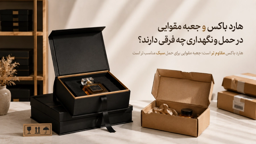 هارد باکس و جعبه مقوایی در حمل و نگهداری
