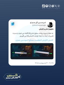 ویراست جدید امیرحسین گل صنم لو در مورد مفهوم تنش و کرنش