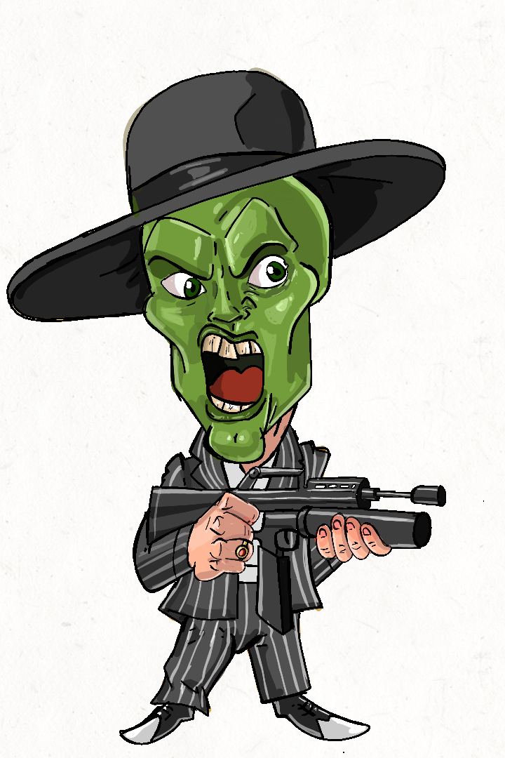 کاریکاتور ماسک که توسط امیررضانوروزی طراحی شده است