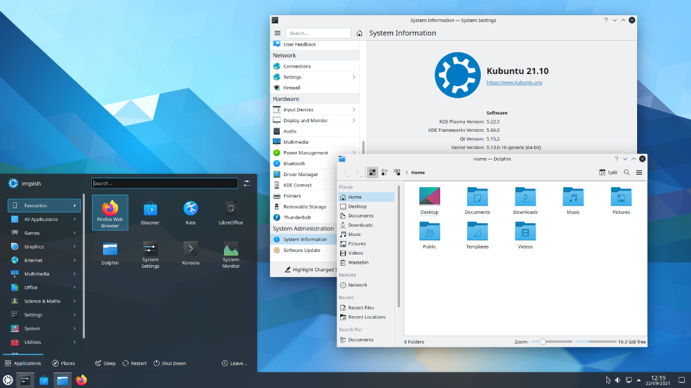 طراحی KDE کاملا بر گرفته از ویندوز است.
