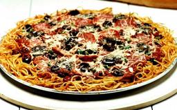 طرز تهیه پیتزای ماکارونی با مرغ و قارچ خوشمزه و مجلسی