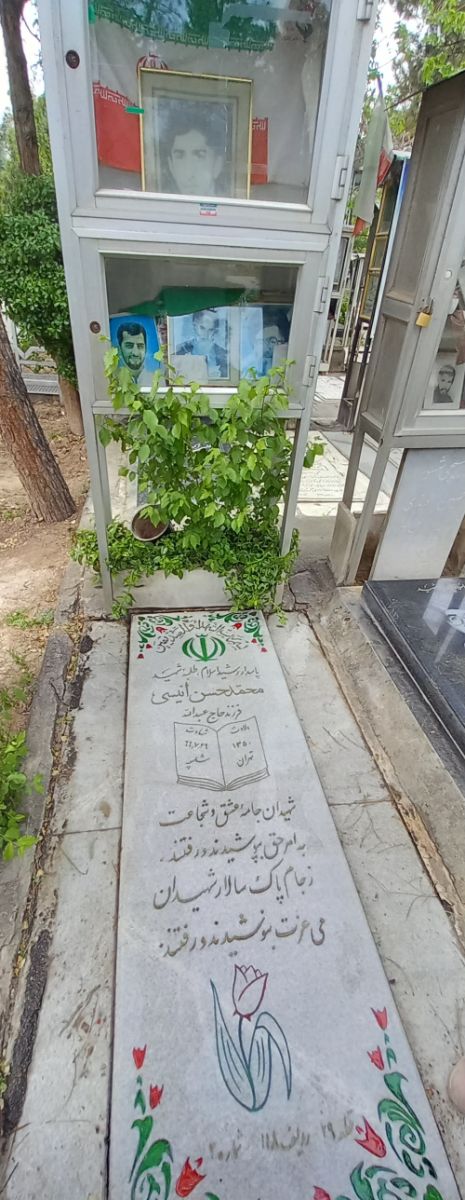 بهشت زهرا قبر شهید محمدحسن انیسی