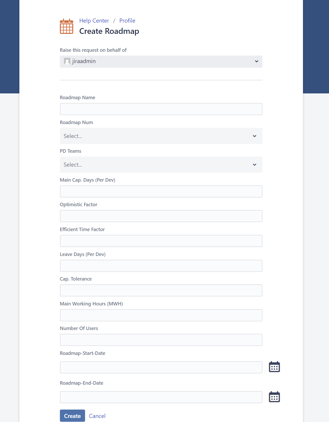 فرم ایجاد رودمپ
