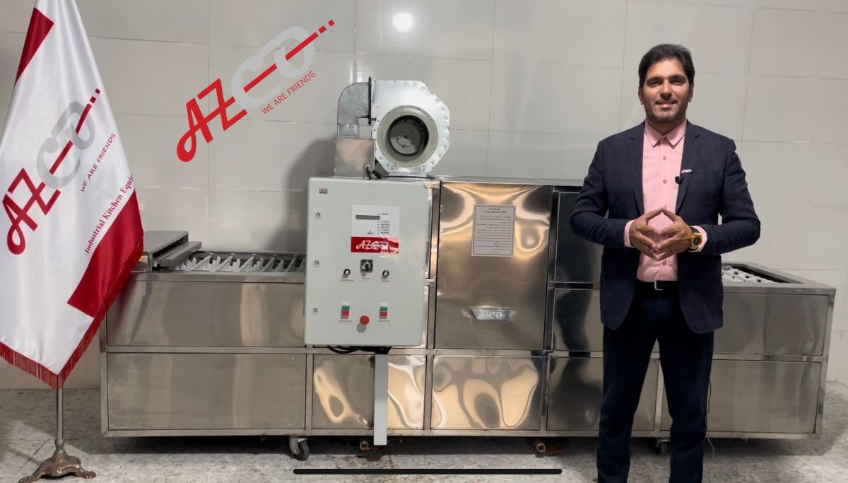 ماشین ظرفشویی صنعتی ریلی کانوایر دار