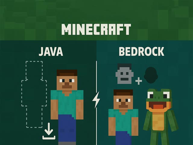 طراحی کاراکتر در ماینکرفت: آزادی در Java، سادگی در Bedrock