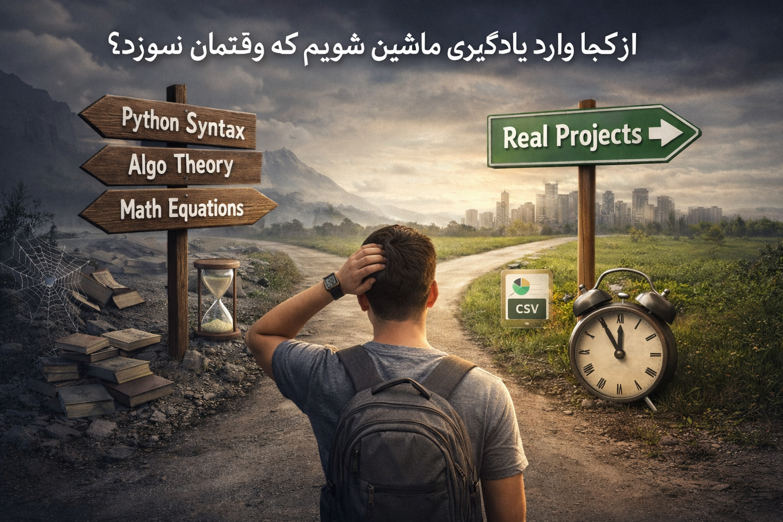 درس اول: از کجا وارد یادگیری ماشین شویم که وقتمان نسوزد؟