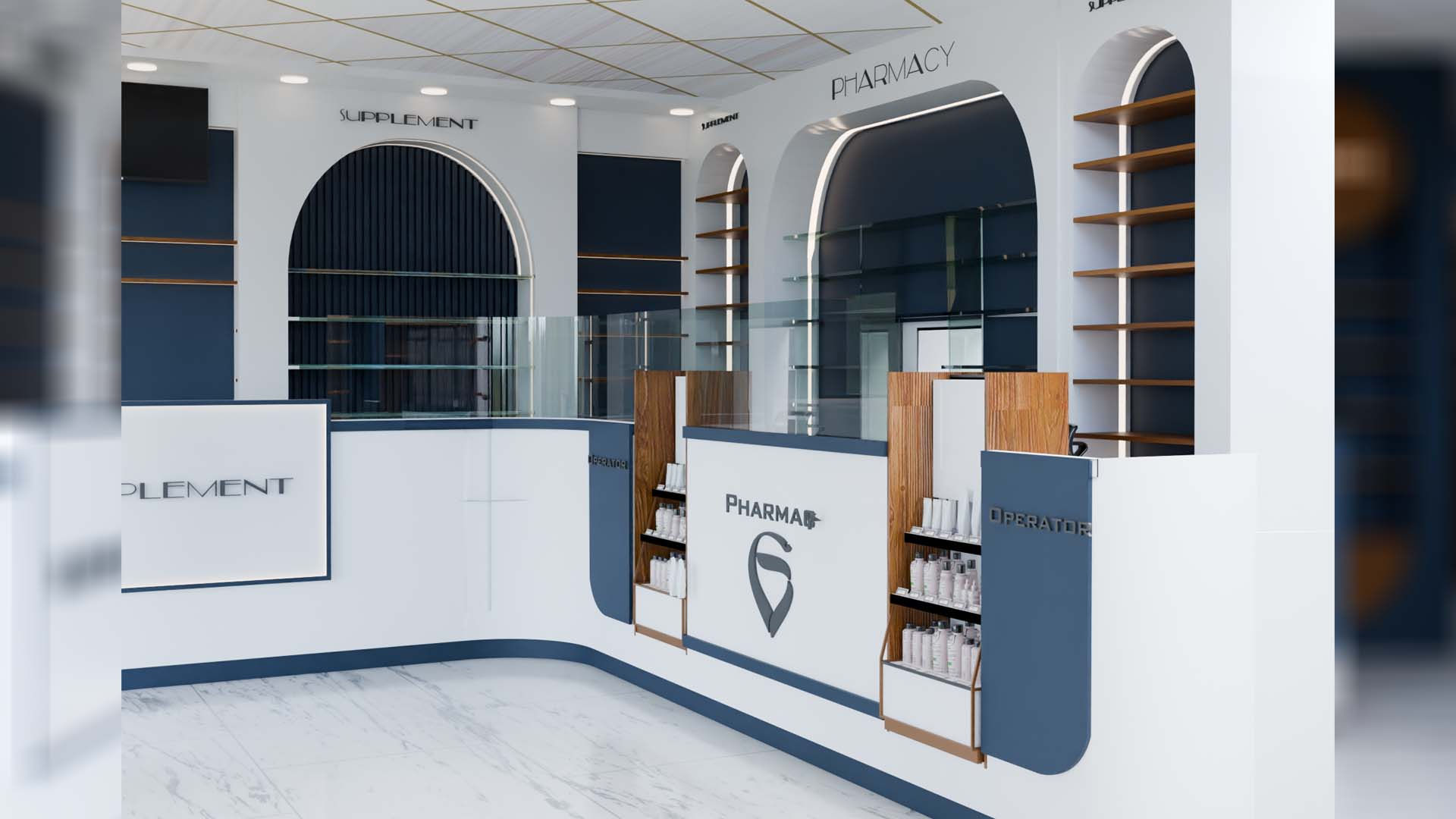 طراحی دکوراسیون داروخانه