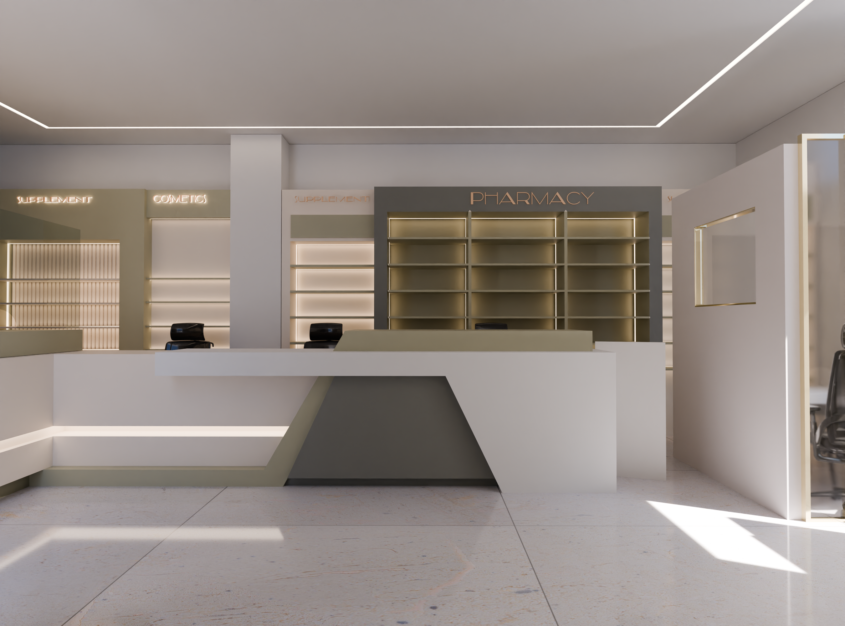 طراحی دکوراسیون داروخانه