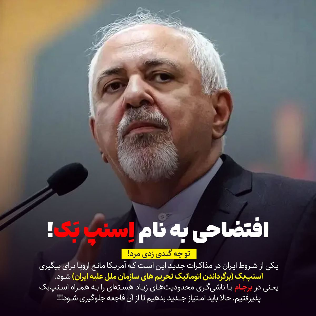 ظریف برجام اسنپ بک