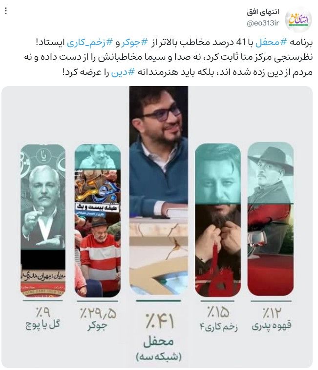 محفل جوکر زخم کاری شبکه نمایش خانگی صدا و سیما دین