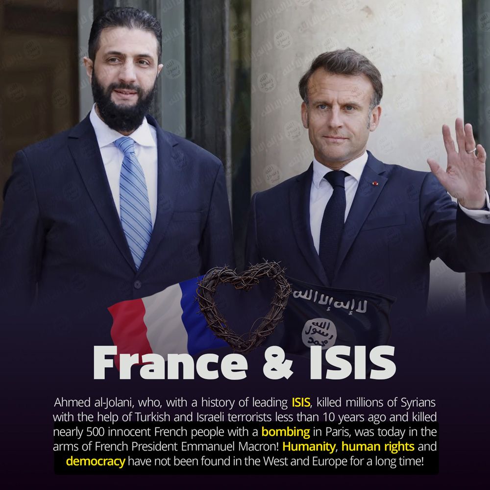 France ISIS Al-Jolani Macron Europe West Terrorism Human Rights