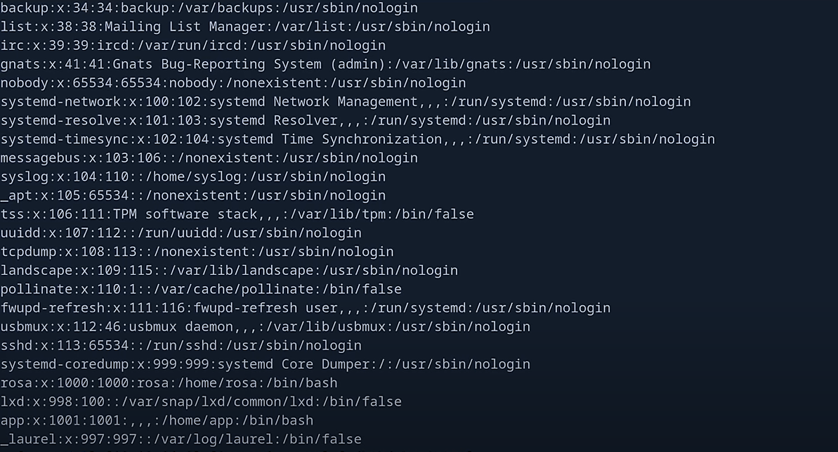 فایل passwd با دسترسی root