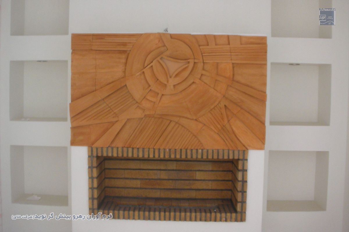 تزیین شومینه با سفال