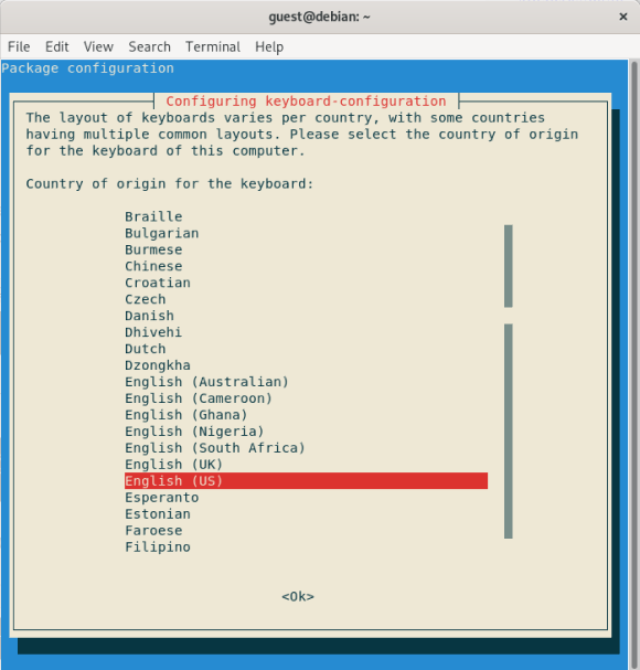 انتخاب زبان دسکتاپ