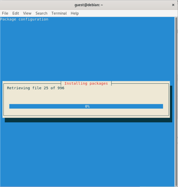 شروع فرایند نصب gnome-desktop