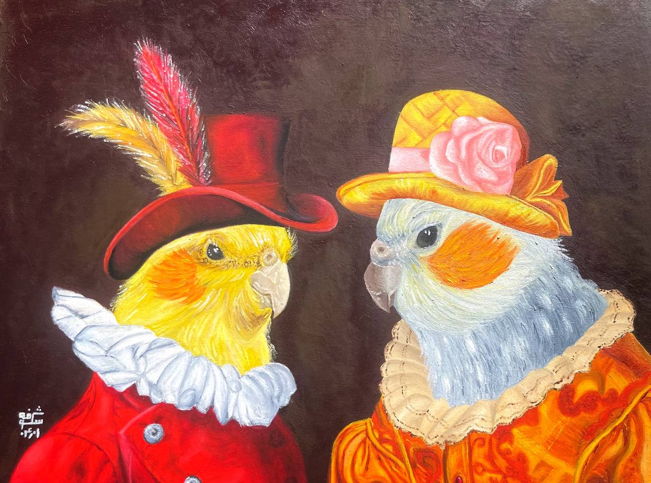 نقاشی پرتره پرنده