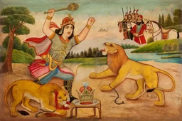 تحلیل اسطوره ای تابلوی نبرد بهرام گور و شیر