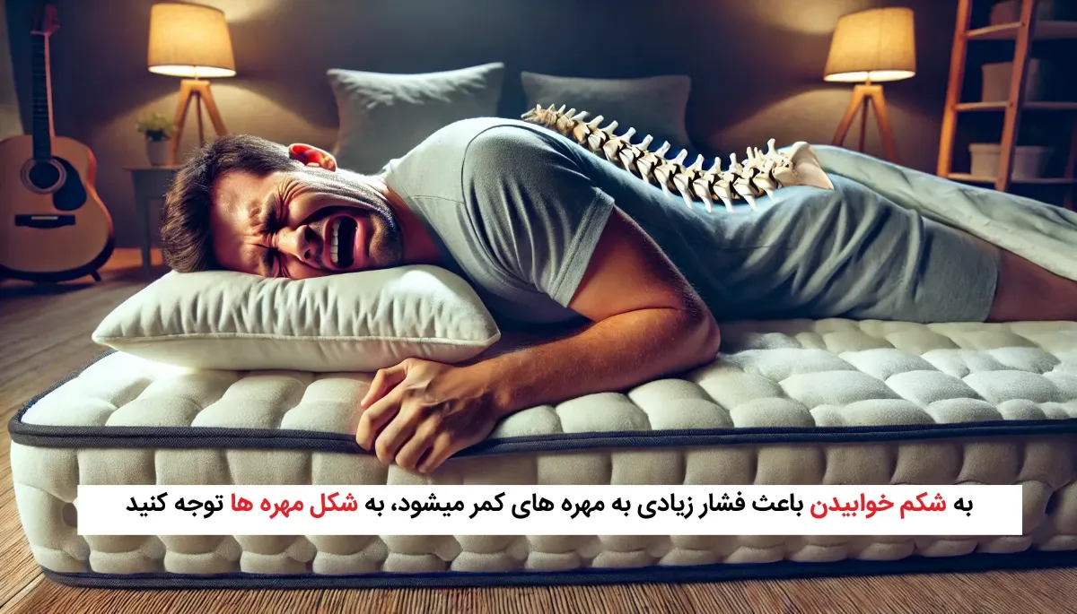نحوه خوابیدن بعد از عمل دیسک کمر با پلاتین