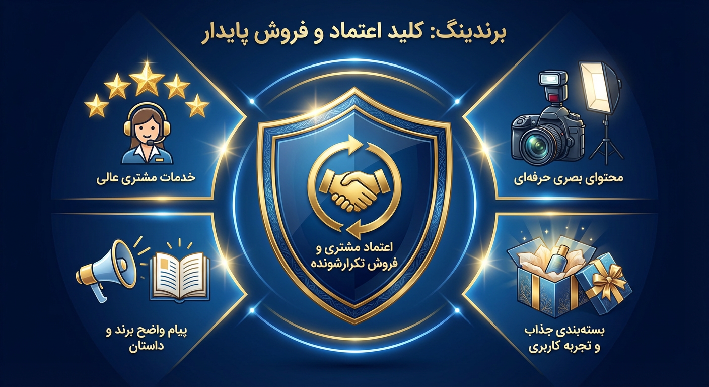 برندینگ: کلید اعتماد و فروش پایدار در بازار جهانی