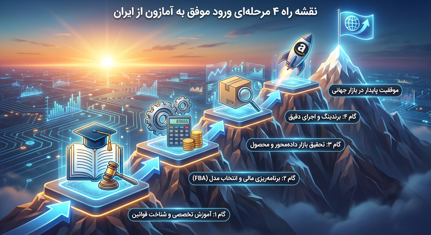 نقشه راه ۴ مرحله‌ای ورود موفق به آمازون از ایران