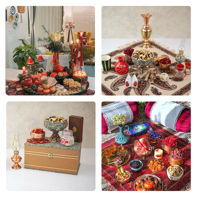 تزیین سفره سنتی شب یلدا